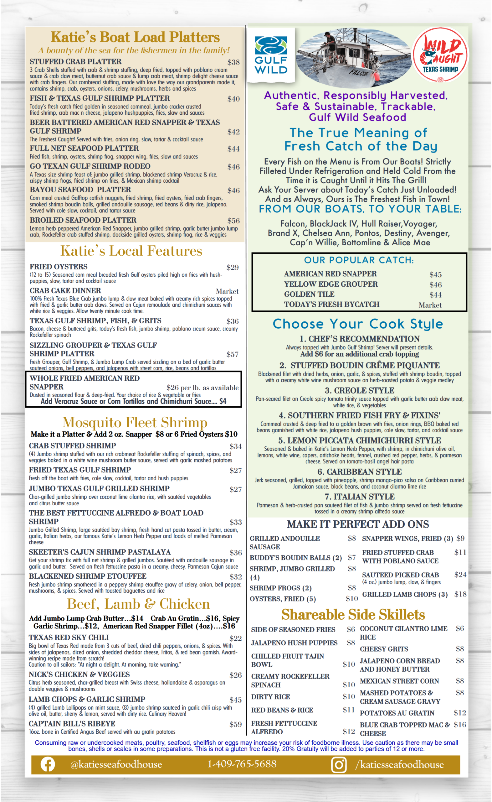 Summer 2026 Dinner Menu_page-2 Katie's Seafood House Dinner Menu