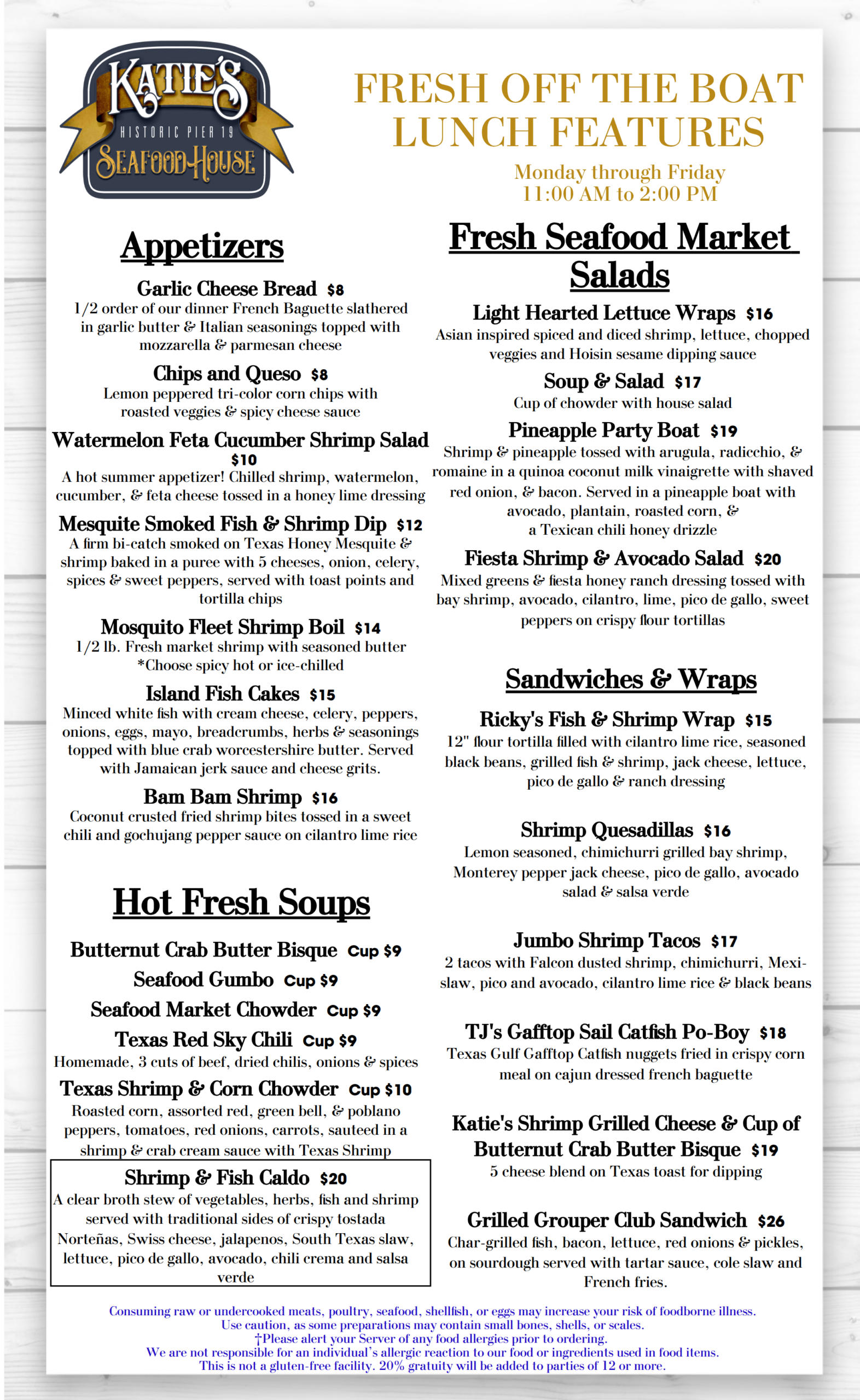 August 2025 Lunch Menu